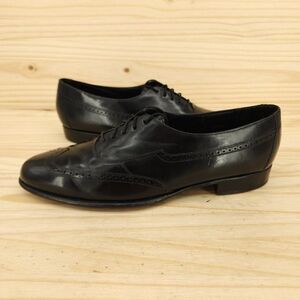 Johnston Murphy Mens Wingtip Oxfords Sz 11 N Narrow Black Leather Dress Shoes